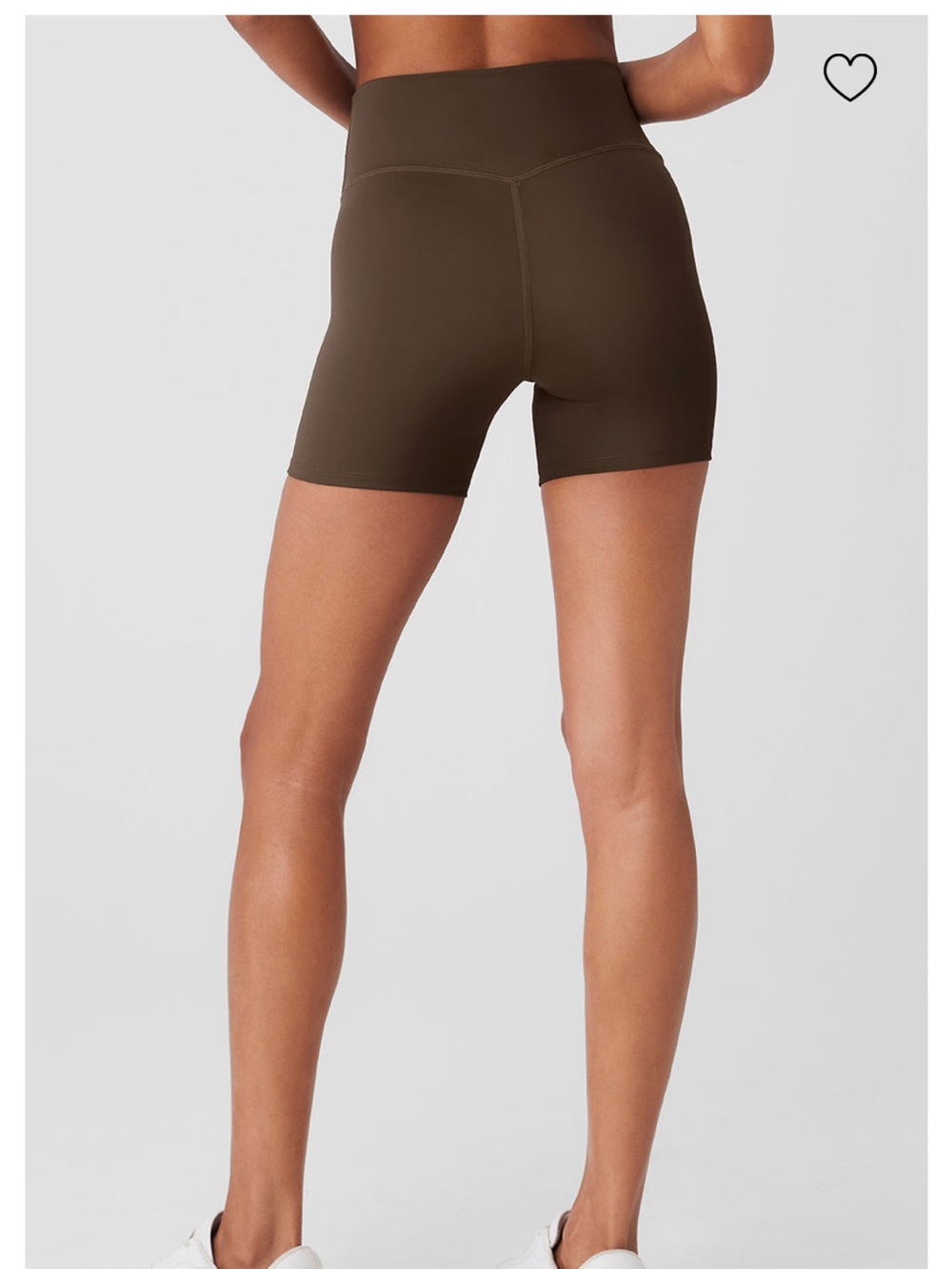 Alo High-Waist 5" Bike Shorts — Espresso - Picture 2 of 5